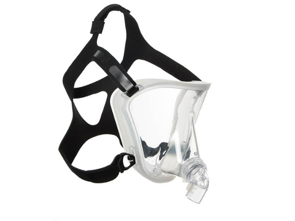 BiTrac MaxShield Select™ total face mask with interchangeable non-vented elbow with anti-asphyxiation valve, extra large adult