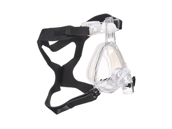 BiTrac Select™ NIV full face mask with interchangeable non-vented elbow with anti-asphyxiation valve and nebuliser port, extra large adult
