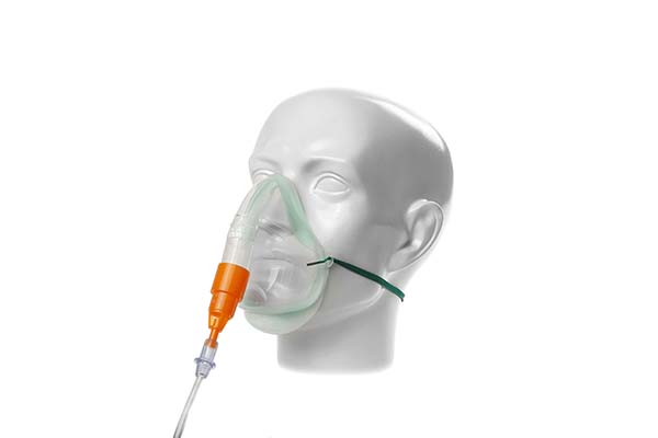Intersurgical EcoLite™, adult, oxygen mask, with 31% venturi valve, orange and tube, 1.8m