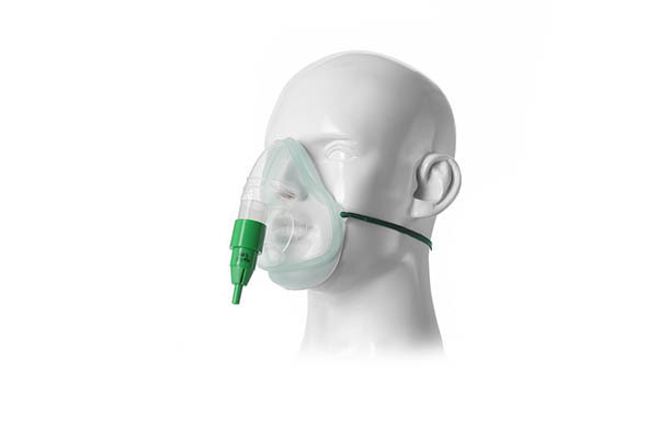 Intersurgical EcoLite™, adult, oxygen mask with 60% venturi valve, green